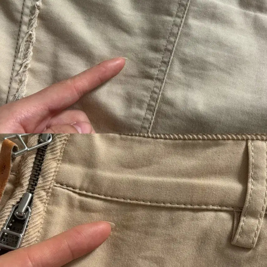 [BUNJANG] Burberry Blue Label Beige Mini Skirt / Burberry 버버리 블루라벨 베이지 컬러 지퍼 미니 스커트