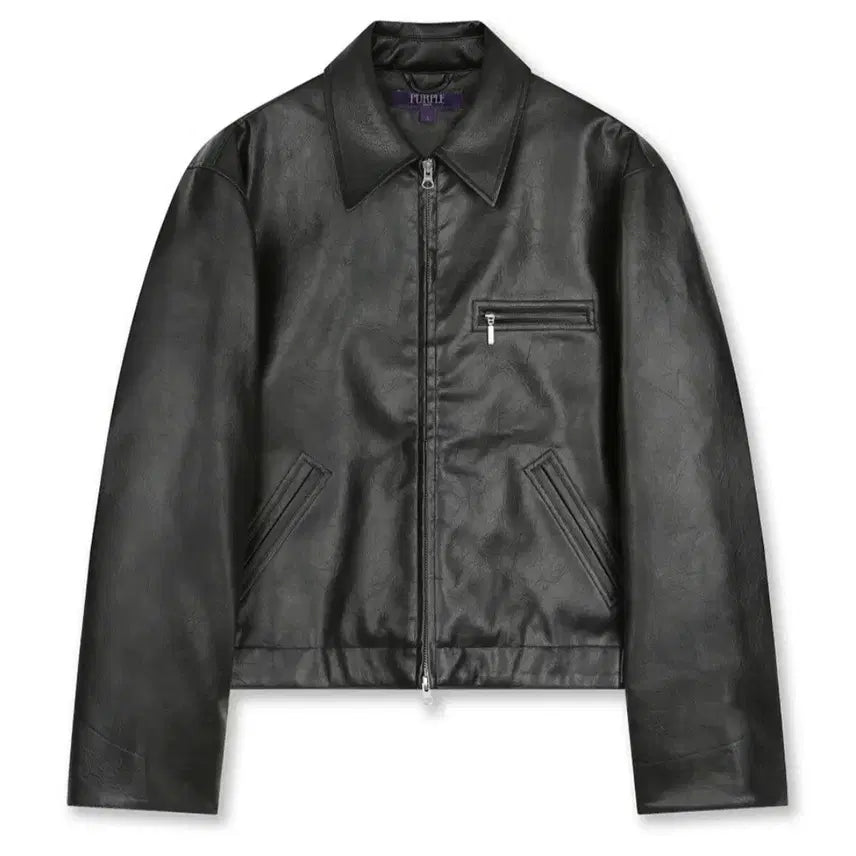 [BUNJANG] L BeSlow Vegan Leather Jacket / L) 비슬로우 비건 레더 자켓