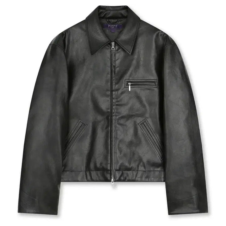 [BUNJANG] L BeSlow Vegan Leather Jacket / L) 비슬로우 비건 레더 자켓