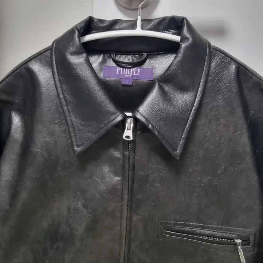 [BUNJANG] L BeSlow Vegan Leather Jacket / L) 비슬로우 비건 레더 자켓