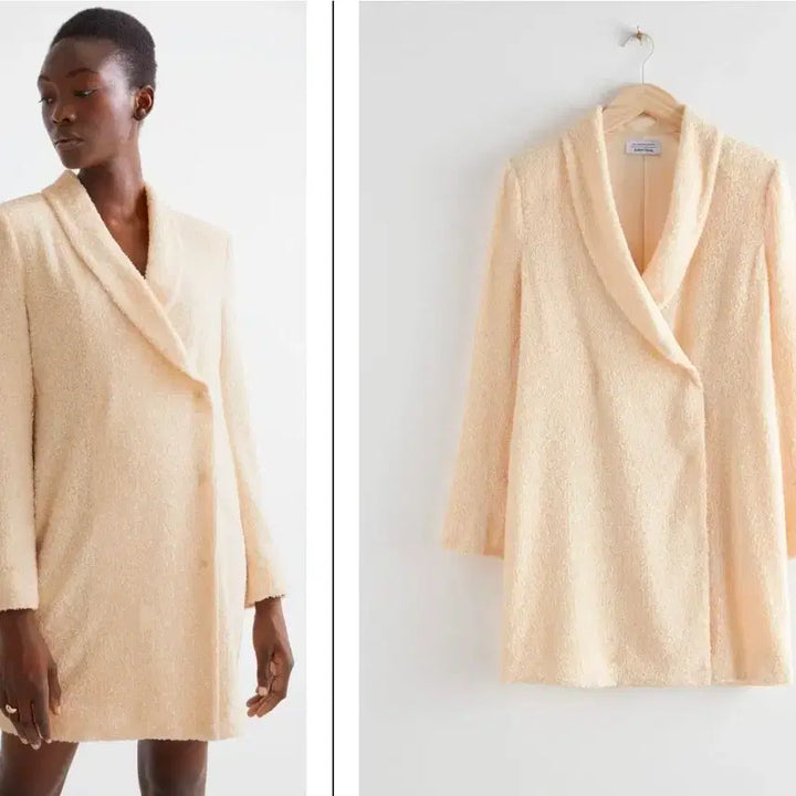 [BUNJANG] And Other Stories Sequin Blazer Mini Dress Cream / (새상품)앤아더스토리즈 스팽글 블레이저 미니드레스