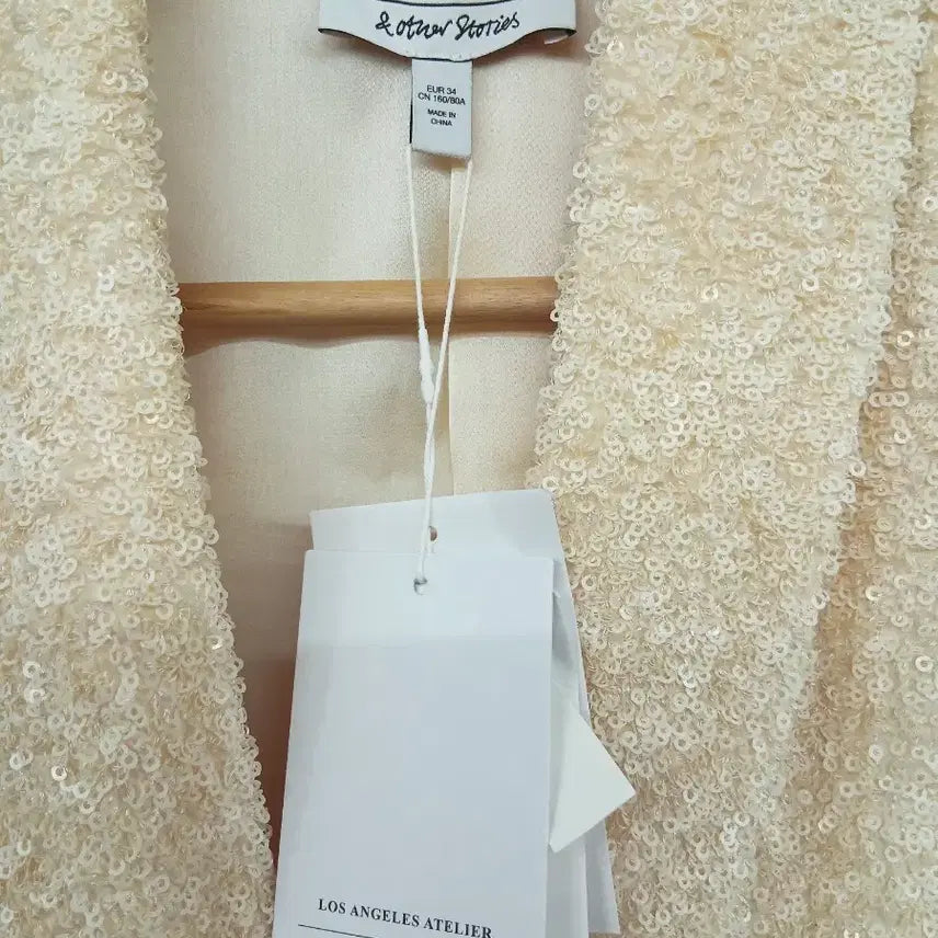 [BUNJANG] And Other Stories Sequin Blazer Mini Dress Cream / (새상품)앤아더스토리즈 스팽글 블레이저 미니드레스