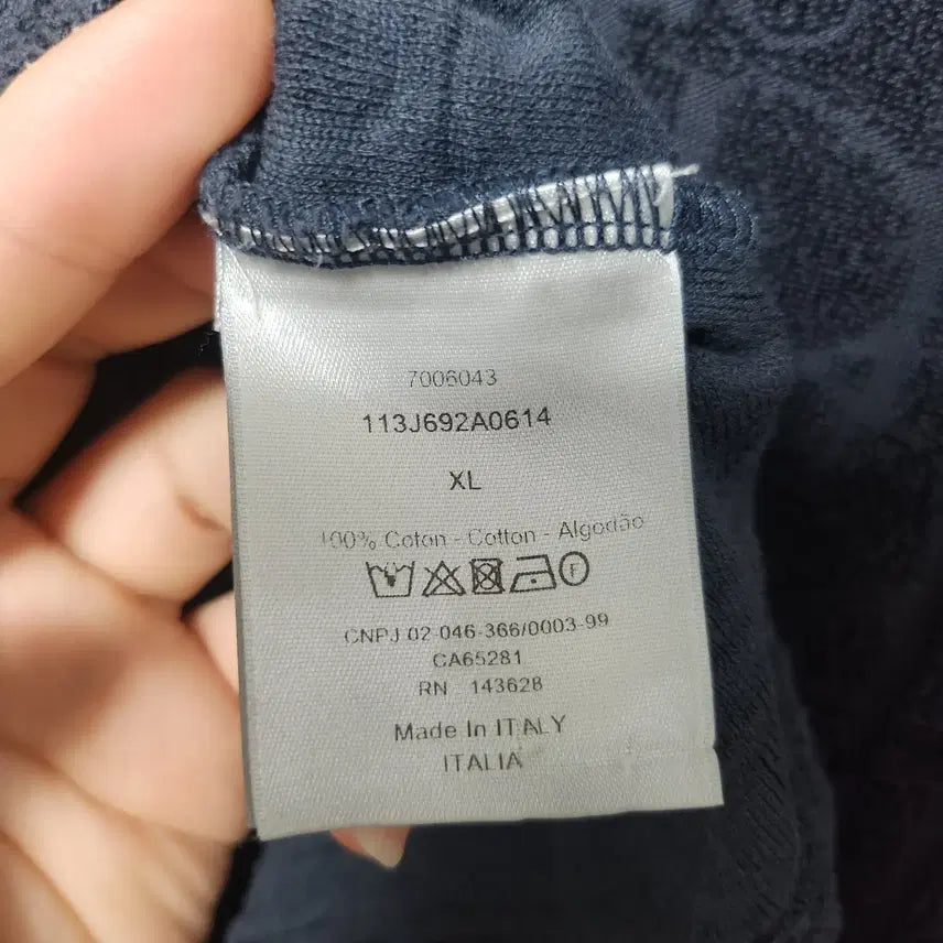 [BUNJANG] Dior Oblique Cotton Terry T-shirt XL / 디올 오블리크 코튼 테리 반팔티