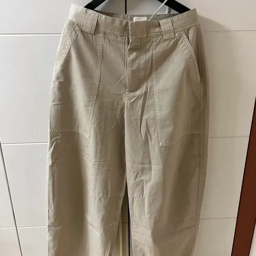 [BUNJANG] Closed Ranon Beige Barrel Leg Curved Pants / 클로즈드 라논 베이지 배럴레그 커브드 팬츠 31~32