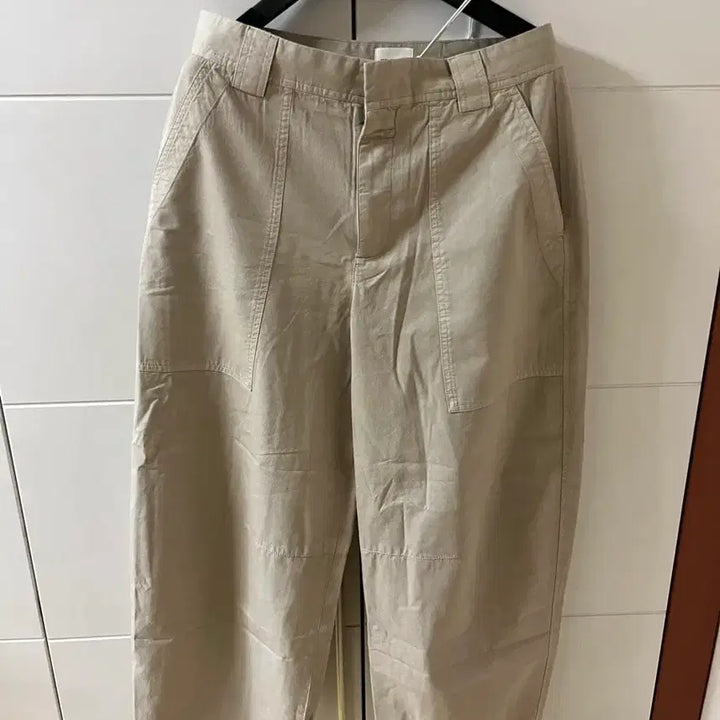 [BUNJANG] Closed Ranon Beige Barrel Leg Curved Pants / 클로즈드 라논 베이지 배럴레그 커브드 팬츠 31~32