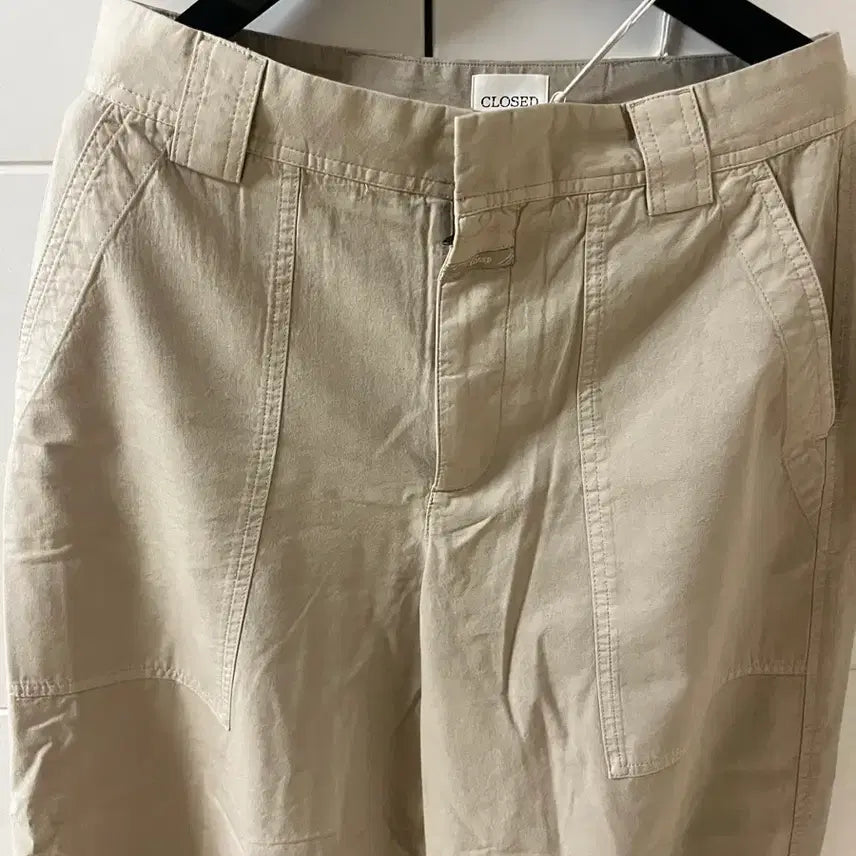 [BUNJANG] Closed Ranon Beige Barrel Leg Curved Pants / 클로즈드 라논 베이지 배럴레그 커브드 팬츠 31~32
