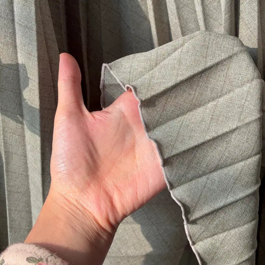 [BUNJANG] Vintage Gray Pleated Long Skirt / [빈티지] 그레이 플리츠 롱 스커트 - 옷장정리