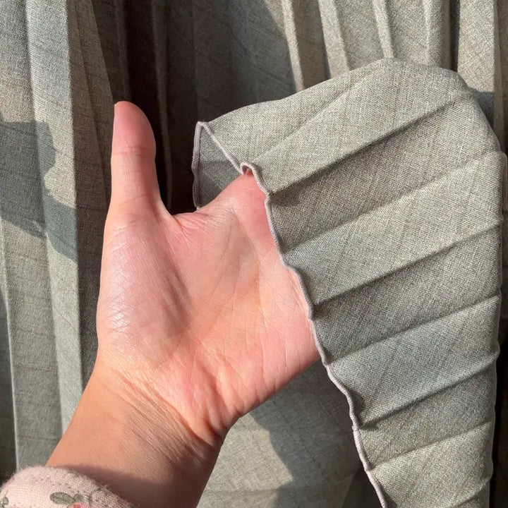 [BUNJANG] Vintage Gray Pleated Long Skirt / [빈티지] 그레이 플리츠 롱 스커트 - 옷장정리