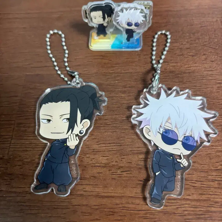 [BUNJANG] Jujutsu Kaisen Gojo &amp; Geto Acrylic Keyring &amp; Stand Bundle Set / 주술회전 회옥옥절 아크릴 키링 스탠드 세트 고죠 게토 일괄
