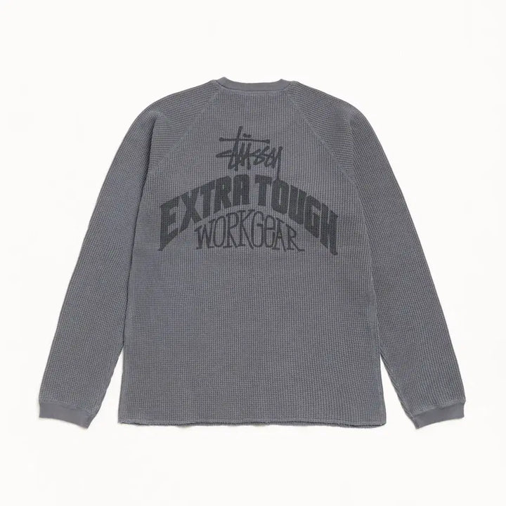[BUNJANG] Stussy Extra Tuff Raglan Thermal Long Sleeve Shirt / [해외] 스투시 엑스트라 터프 래글런 써멀 롱슬리브 긴팔 26SS