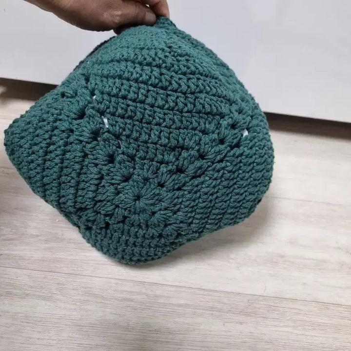 [BUNJANG] Handmade Knitted Bag Green / 핸드메이드 뜨개 가방 그린 27.20 정도 오차가능