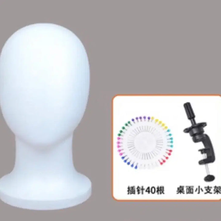 [BUNJANG] Cosplay Wig Set with Head, Pins, and Stand / [풀셋]코스프레 가발셋팅 민두+핀+거치대 마네킹 헤드