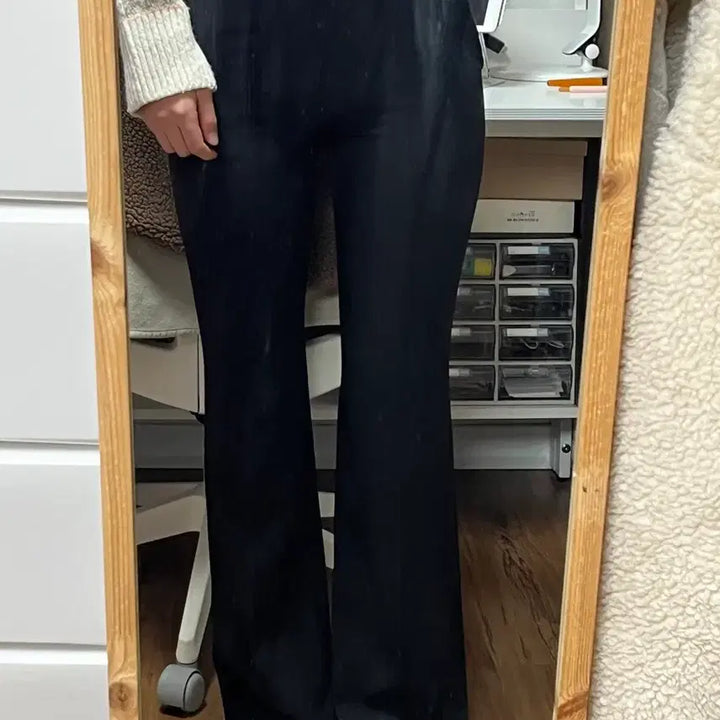 [BUNJANG] Black Bootcut Slacks / 새상품 롱기장 블랙 부츠컷 슬랙스