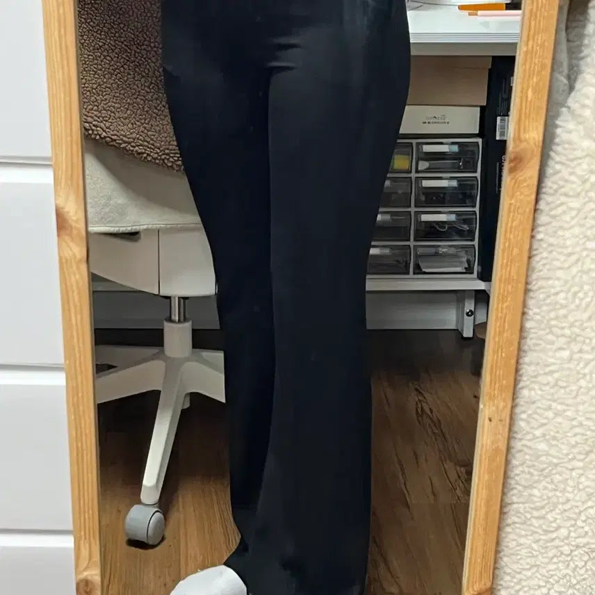 [BUNJANG] Black Bootcut Slacks / 새상품 롱기장 블랙 부츠컷 슬랙스