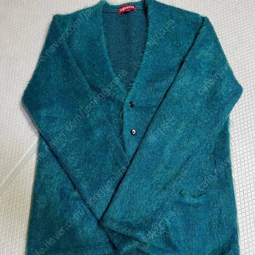 [BUNJANG] Supreme Mohair Cardigan Teal M / 슈프림 모헤어 가디건 틸 M