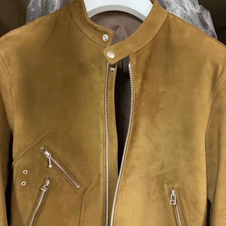 [BUNJANG] Coor D Pocket Biker Jacket Camel Brown / 쿠어 D포켓 바이커 점퍼  카멜브라운