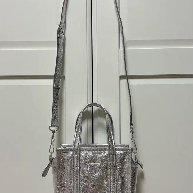 [BUNJANG] Balenciaga Bazar XXS Tote Bag Silver / 발렌시아가 바자르 xxs 실버