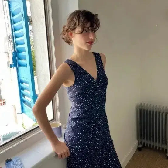 [BUNJANG] LO61 Dot Midi Dress / lo61 도트 원피스