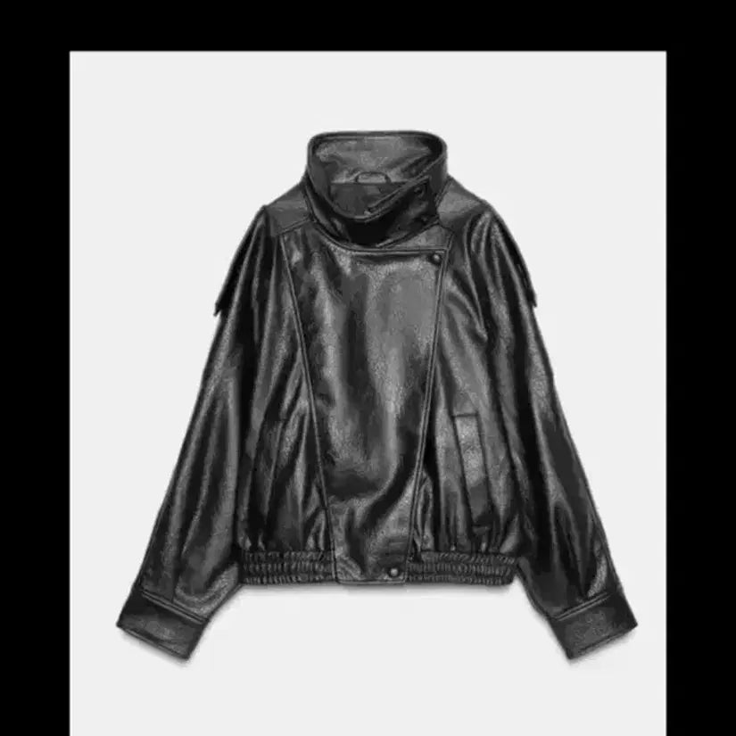 [BUNJANG] Zara Faux Leather Jacket S / 자라 zara 생로랑맛레더자켓 페이크레더점퍼