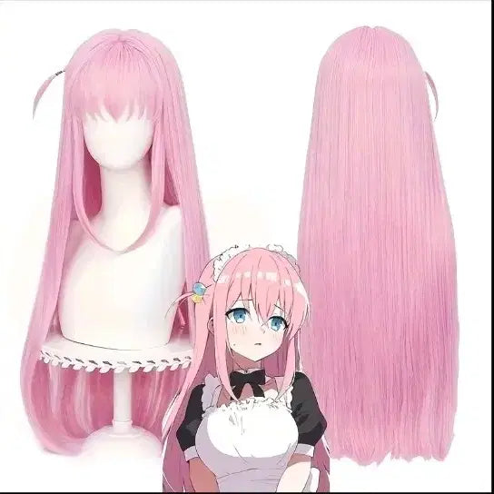 [BUNJANG] Cosplay Pink 60cm Unstyled Wig / 코스프레 가발 핑크색 60센치 미세팅
