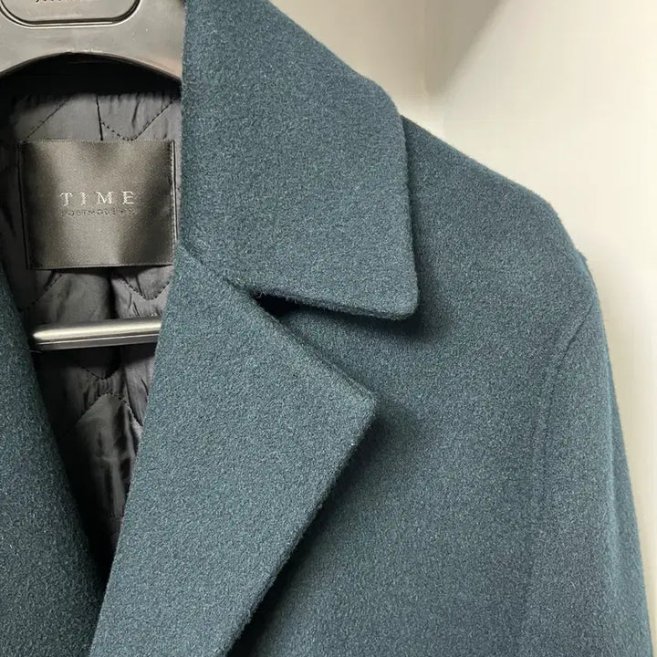 [BUNJANG] Time Homme Dark Green Cashmere Semi-Oversized Handmade Coat / 타임옴므 다크그린 캐시미어 세미오버핏 핸드메이드 코트 95사이즈