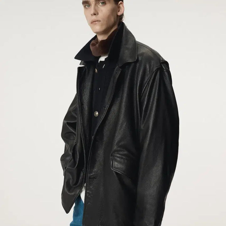 [BUNJANG] RECTO Vintage Leather Chore Jacket / [L] 렉토 빈티지 레더 초어 가죽 자켓