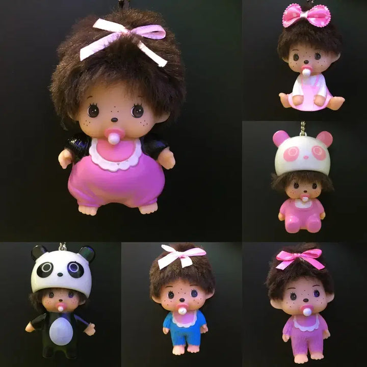 [BUNJANG] Monchhichi Doll Keychain / 7종 몬치치 인형 키링 열쇠고리