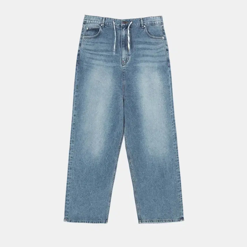 [BUNJANG] As If Cali Wide String Denim Pants / 에즈이프캘리 와이드 스트링 데님 팬츠