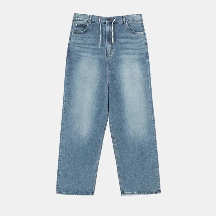 [BUNJANG] As If Cali Wide String Denim Pants / 에즈이프캘리 와이드 스트링 데님 팬츠