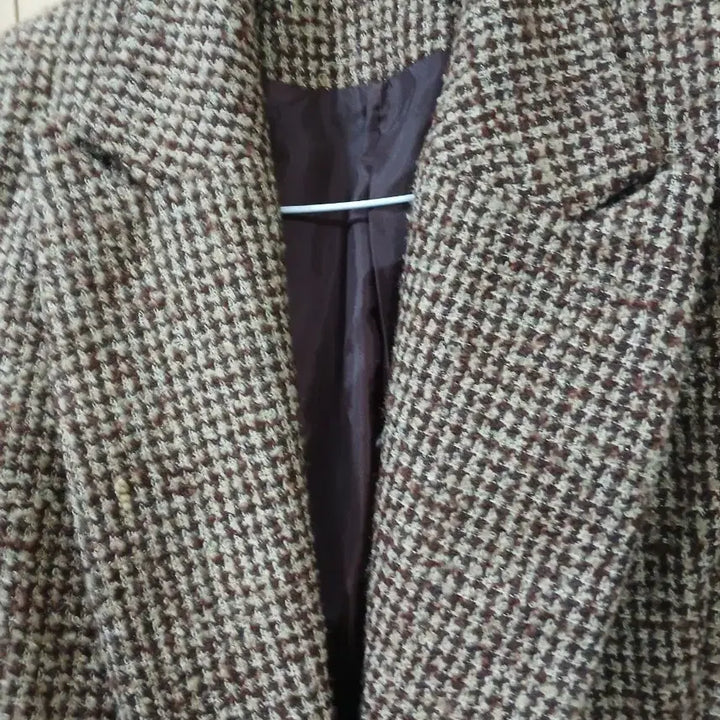 [BUNJANG] Houndstooth Brown Wool Jacket / 하운드투스 브라운 울 자켓.s