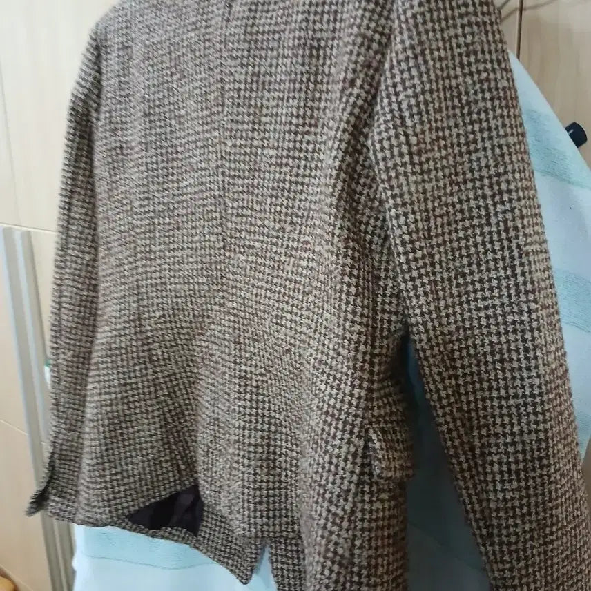 [BUNJANG] Houndstooth Brown Wool Jacket / 하운드투스 브라운 울 자켓.s