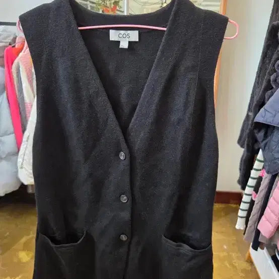 [BUNJANG] COS Black Knit Vest / COS 코스 블랙 니트 조끼