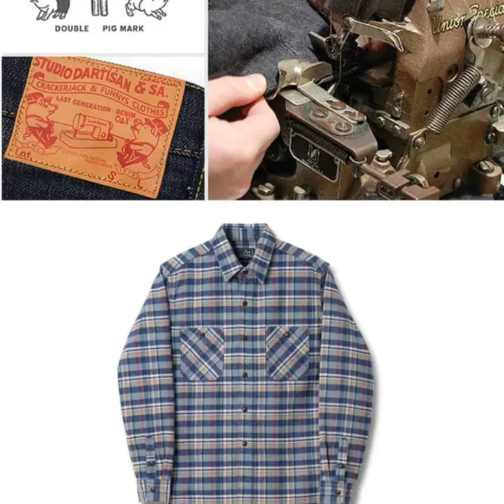 [BUNJANG] Studio D'Artisan Heavy Cotton Check Shirt / 일본판 Studio D'Artisan 스튜디오 다치산 탄탄한 헤비코튼