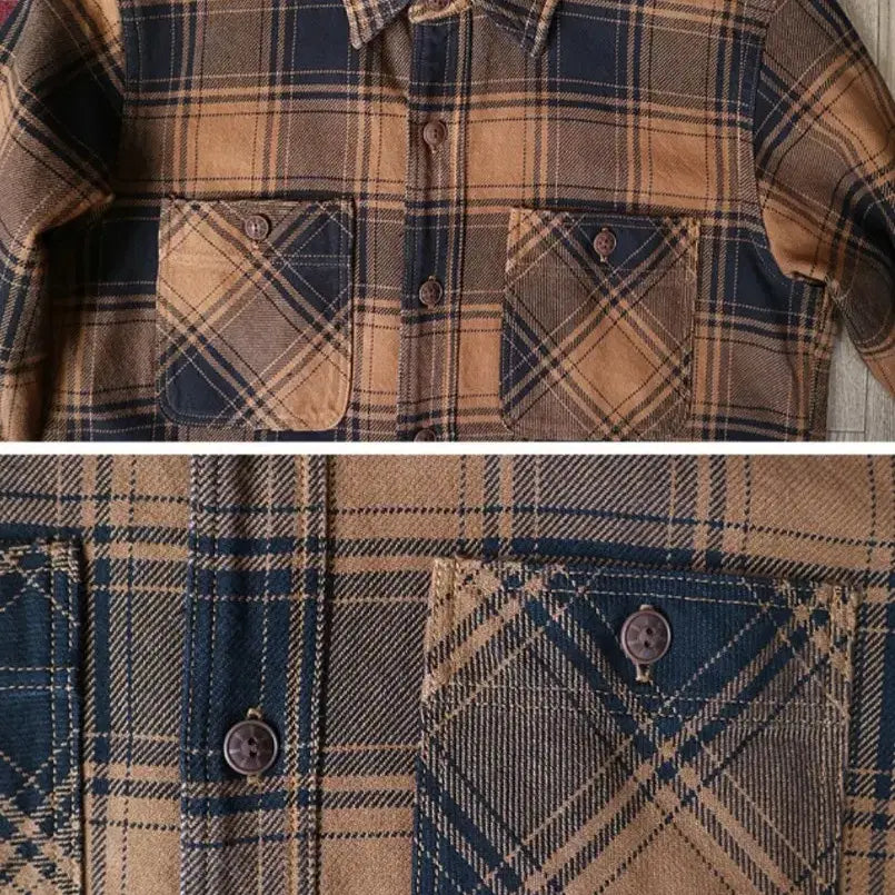 [BUNJANG] Studio D'Artisan Heavy Cotton Check Shirt / 일본판 Studio D'Artisan 스튜디오 다치산 탄탄한 헤비코튼