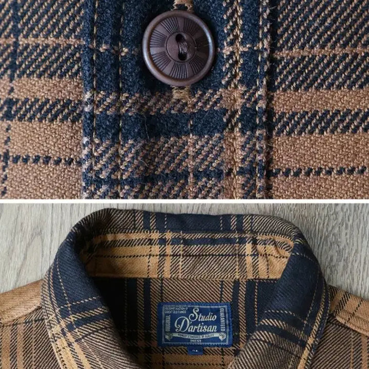 [BUNJANG] Studio D'Artisan Heavy Cotton Check Shirt / 일본판 Studio D'Artisan 스튜디오 다치산 탄탄한 헤비코튼