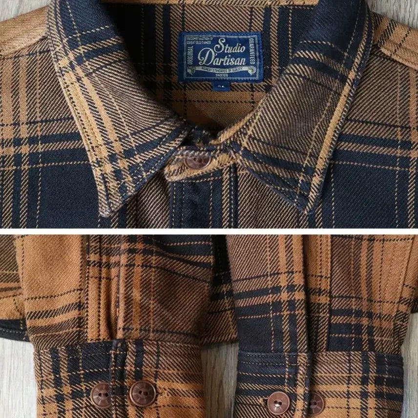 [BUNJANG] Studio D'Artisan Heavy Cotton Check Shirt / 일본판 Studio D'Artisan 스튜디오 다치산 탄탄한 헤비코튼