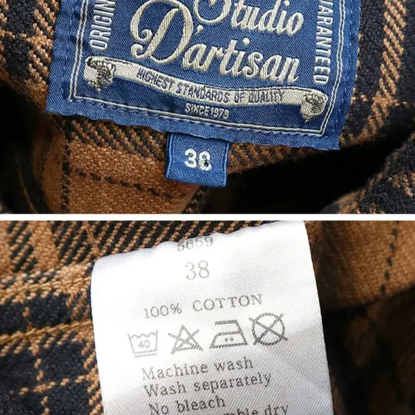 [BUNJANG] Studio D'Artisan Heavy Cotton Check Shirt / 일본판 Studio D'Artisan 스튜디오 다치산 탄탄한 헤비코튼