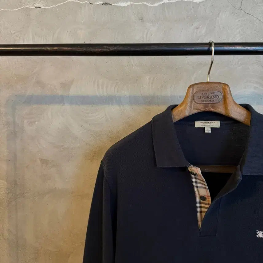 [BUNJANG] Burberry Long Sleeve PK T-Shirt (Men's) / 버버리 pk 긴팔티셔츠 남성100-105