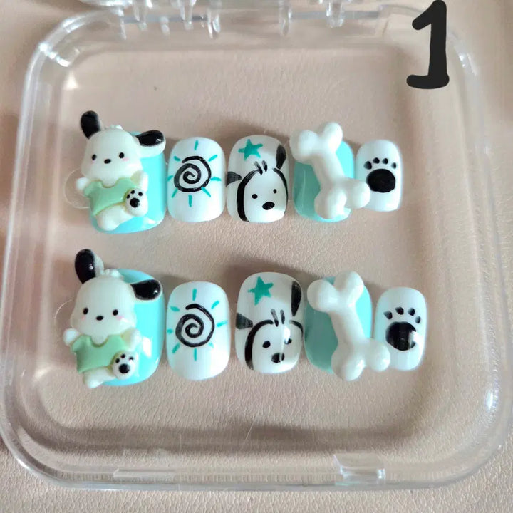 [BUNJANG] Handmade Character Nail Tips Set / 1번 이벤트) 5+1 핸드메이드 캐릭터 수제 네일팁 구경오세요