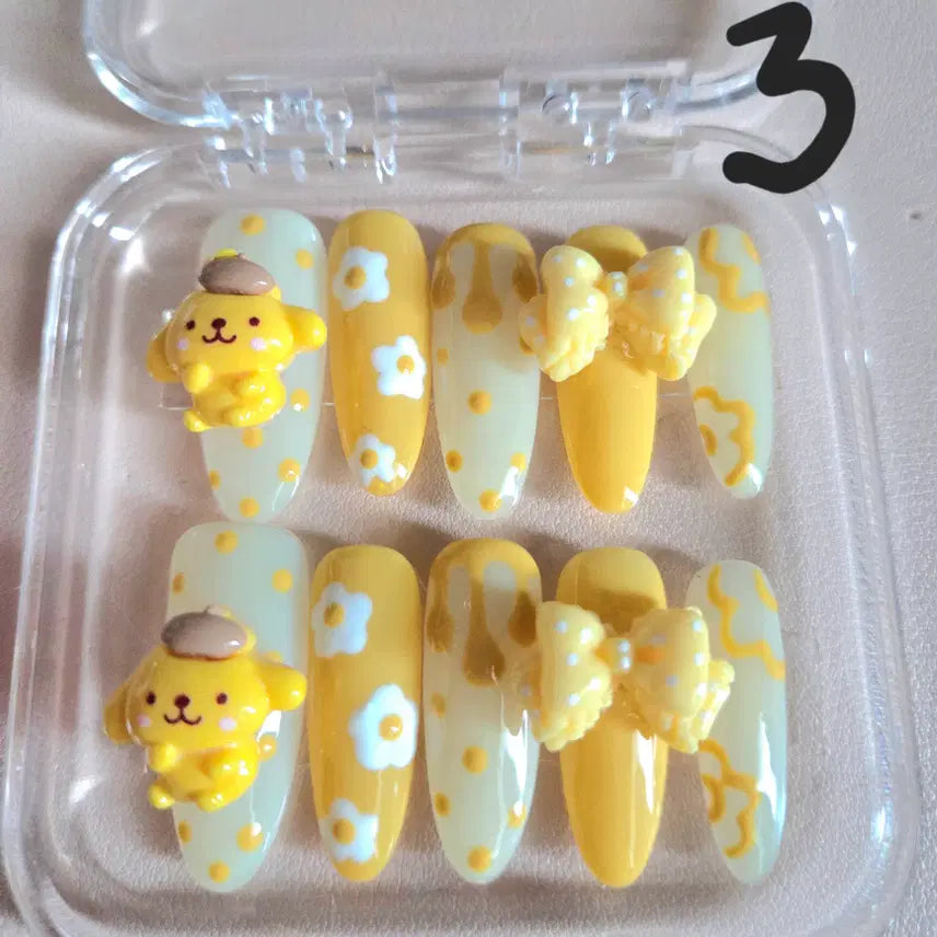 [BUNJANG] Handmade Character Nail Tips Set / 1번 이벤트) 5+1 핸드메이드 캐릭터 수제 네일팁 구경오세요