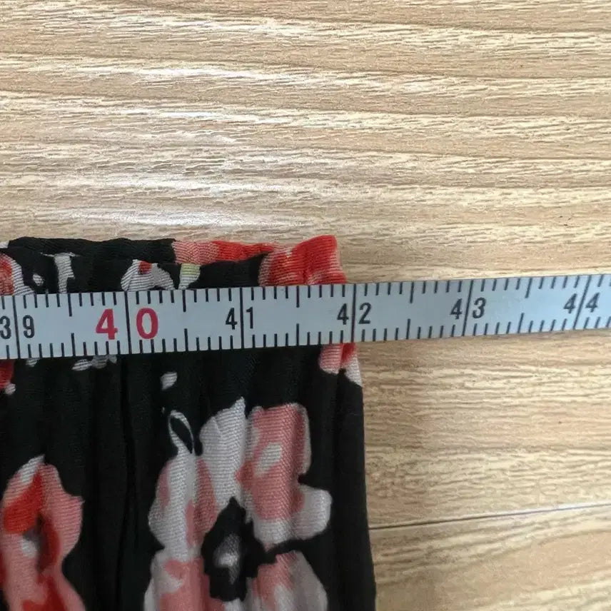 [BUNJANG] Floral Pattern Black Shirred Maxi Dress / 플라워 패턴 블랙 원피스 셔링 FREE 948