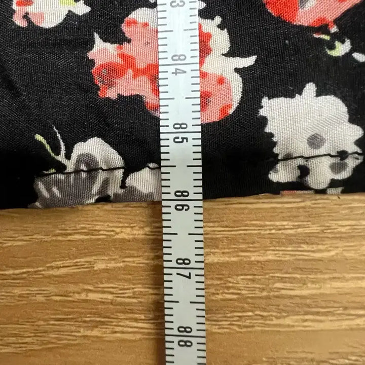 [BUNJANG] Floral Pattern Black Shirred Maxi Dress / 플라워 패턴 블랙 원피스 셔링 FREE 948