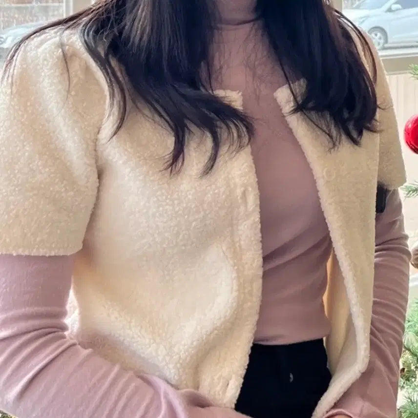 [BUNJANG] Unspecified Group Ivory Boucle Cardigan / 부클 가디건