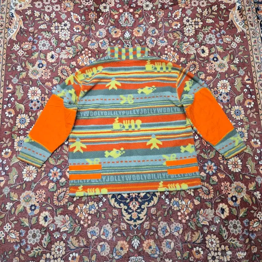 [BUNJANG] Oilily Unique Pattern Fleece Anorak Half Zip Up [M] / [Oilily] 오일릴리 유니크 패턴 아노락 후리스 하프 집업[M]