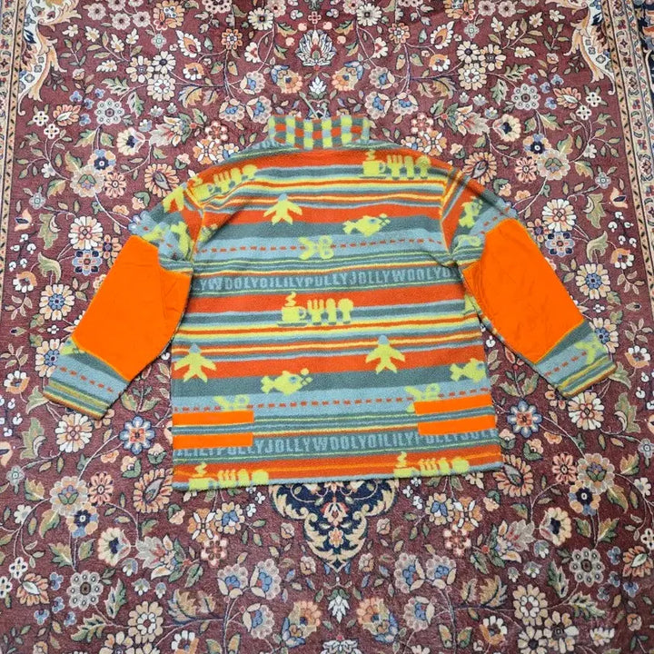 [BUNJANG] Oilily Unique Pattern Fleece Anorak Half Zip Up [M] / [Oilily] 오일릴리 유니크 패턴 아노락 후리스 하프 집업[M]