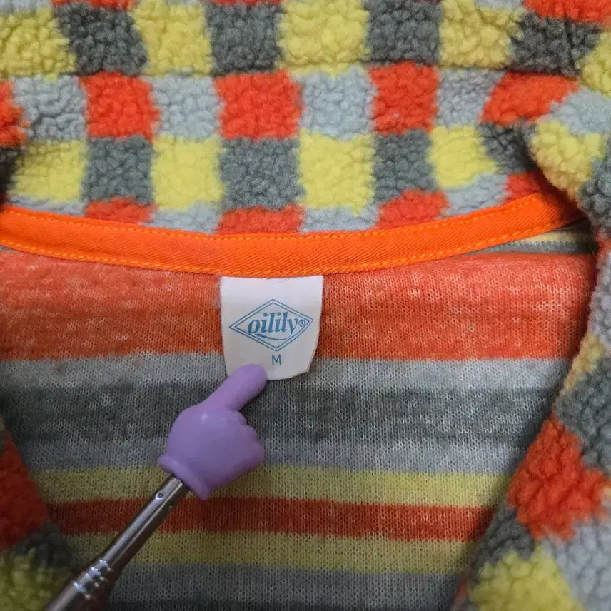 [BUNJANG] Oilily Unique Pattern Fleece Anorak Half Zip Up [M] / [Oilily] 오일릴리 유니크 패턴 아노락 후리스 하프 집업[M]