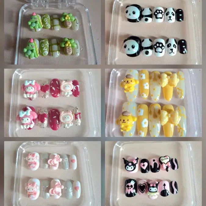 [BUNJANG] Handmade Character Nail Tips Set / 2번 핸드메이드 캐릭터 수제 네일팁 구경오세요