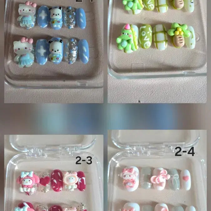 [BUNJANG] Handmade Character Nail Tips Set / 2번 핸드메이드 캐릭터 수제 네일팁 구경오세요