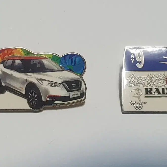 [BUNJANG] Nissan/Coca-Cola Olympic Commemorative Badges / 올림픽 닛산/코카콜라 기념 뱃지