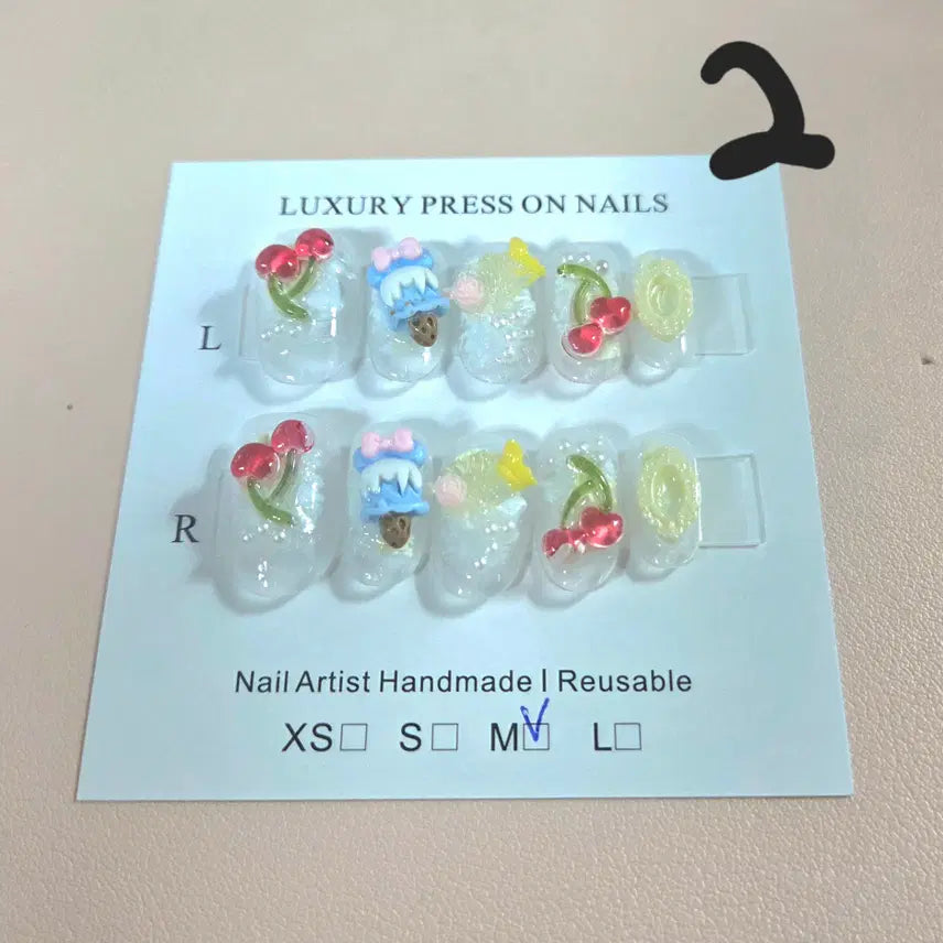 [BUNJANG] Handmade Character Nail Tips Set / 3번 핸드메이드 캐릭터 수제 네일팁 구경오세요